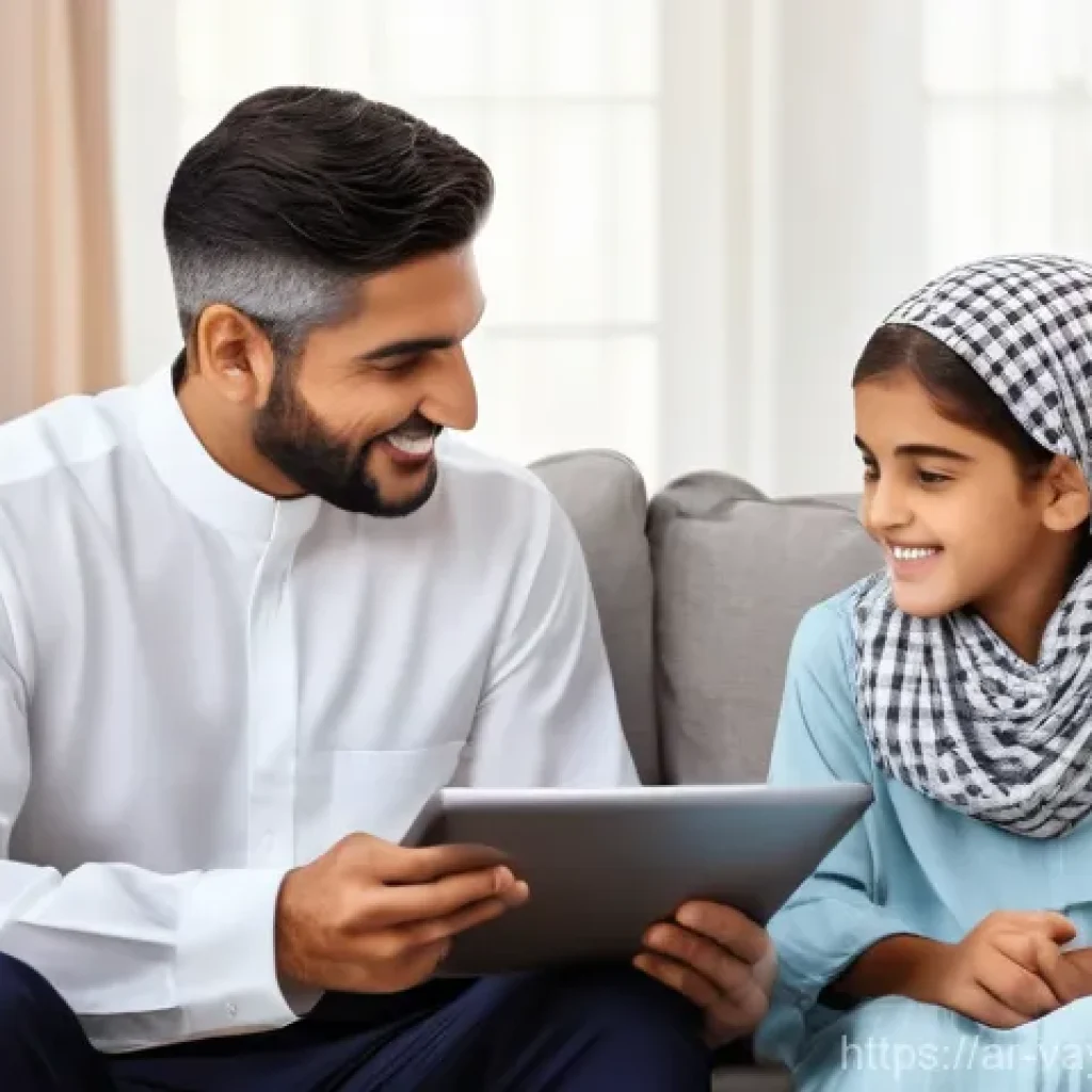 가치 중심의 재정 계획 수립을 위한 핵심 원칙 - **Prompt: Financial Planning for a Valued Future**
    A heartwarming and serene image of an Arab fa...