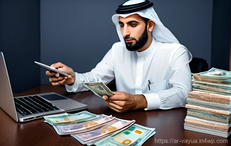 가치 중심의 재정 관리 기법 - **Prompt:** A serene and hopeful image depicting a young, modestly dressed Arab couple, sitting comf...