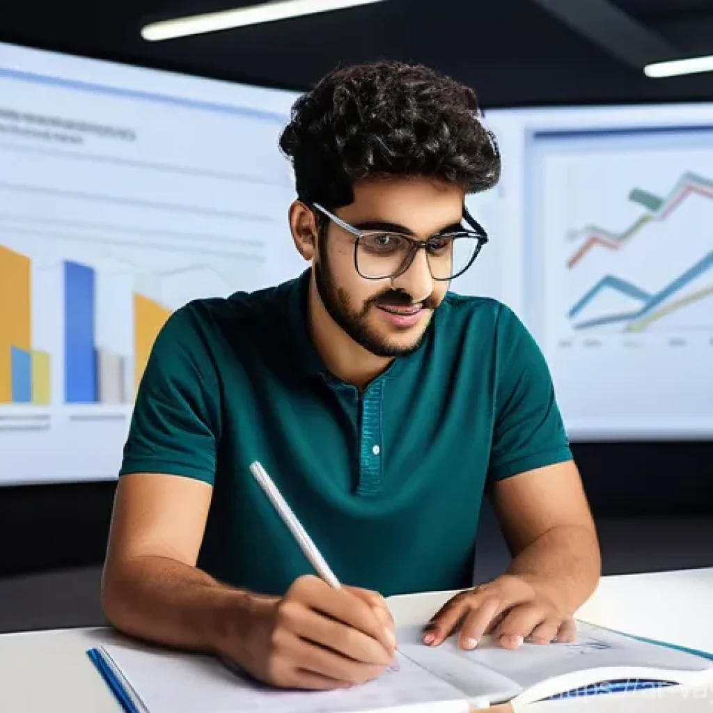 가치 중심의 재정 목표 달성 전략 - A serene, poised young Arab woman, dressed in elegant, modest contemporary attire, sits thoughtfully...